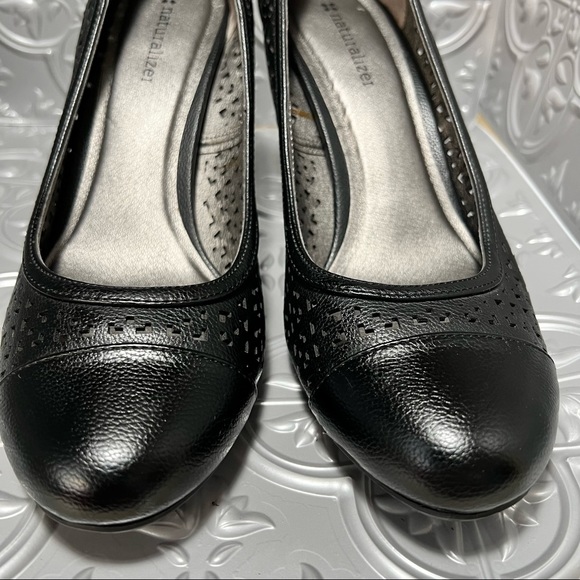 🖤🖤SOLD🖤🖤HP!!🤩🎉🤩🎉Naturalizer Black Comfort Heels Round Toe Size 8.5 - Picture 13 of 15